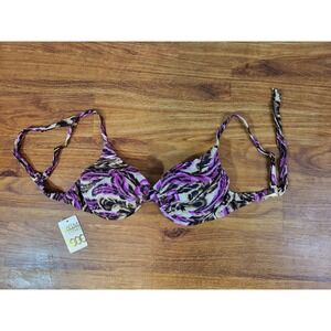 NWT Swim Systems Collection D-cup Underwire Push Up Wind Chime Bikini Top